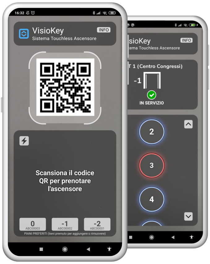 VisioKey - Sistema Touchless Ascensore
